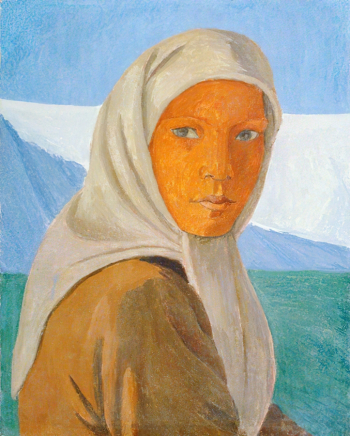 Йон Стефанссон. Доярка. Доска, масло. 63х50,5. 1921. Государственная художественная коллекция (Лондон).