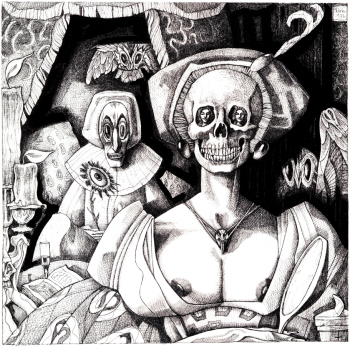 Альфред Флоки. Провозглашение. Бумага, тушь. 31х36,1. 1986. Ассоциация исландских художников.