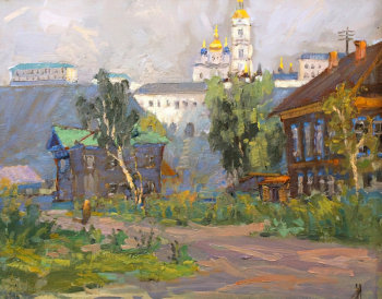 Хусаинов Ильшат Ишбулдович. Тобольский мотив. Холст на картоне, масло. 40х50. 2010. Тобольский историко-архитектурный музей-заповедник.
