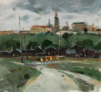 Шакенов Амангельды Абдрахманович. Тобольск. Холст, масло. 21,5х23. 1997. Государственный областной художественный музей `Либеров-центр`.