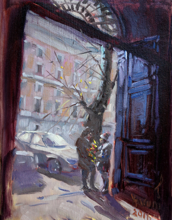 Илли Харуни. День святого Валентина в Риме. Холст, масло. 2016. Частная коллекция.