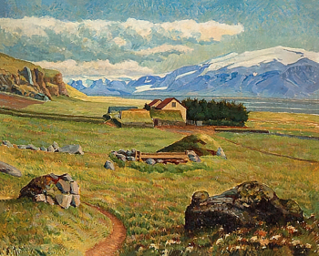 Олафур Тубалс. Вид Флутшлифа. Холст, масло. 1936. Ассоциация исландских художников.