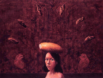 Сигурдур Орлигссон. Женщина с хлебом. Холст, масло. 1996. Ассоциация исландских художников.