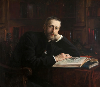 Леонтовский Александр Михайлович. Портрет великого князя Константина Константиновича. Холст, масло. 86х107. 1906. Литературный музей (Санкт-Петербург).