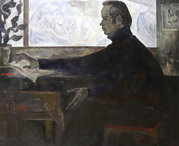 Морозов Анатолий Алексеевич. Портрет художника. Холст, масло. 137,5х167. 1971. Курганский областной художественный музей имени Г.А.Травникова.