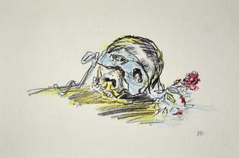 Оскар Кокошка. Бал-маскарад. Бумага, литография. 59х82. 1967. Частная коллекция.