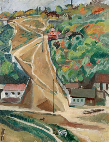 Симонович-Ефимова Нина Яковлевна. Липецк. Спуск. Холст, масло. 71х54. 1928. Государственный историко-художественный музей Новый Иерусалим.