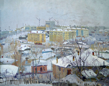 Слушник Виктор Петрович. Липецк. Холст, масло. 87х107. 1970. Липецкий областной краеведческий музей.