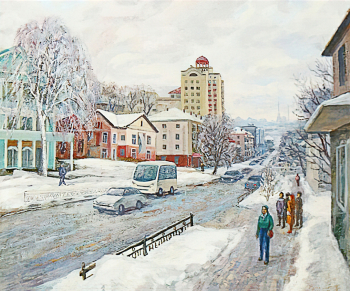Коркин Николай Игнатьевич. Весна в Белгороде. Холст, масло. 48,8х58,5. 2018. Белгородский государственный историко-краеведческий музей.