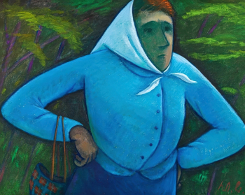 Вернер Берг. Прихожанка. Холст, масло. 75х95. 1961. Частная коллекция.