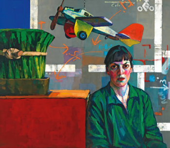 Ксения Хауснер. Обратная тяга. Доска, акрил. 175х203. 2001. Частная коллекция.