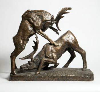Ефимов Иван Семёнович. Бой лосей. Бронза. 60х71х29. 1933. Государственный Русский музей.