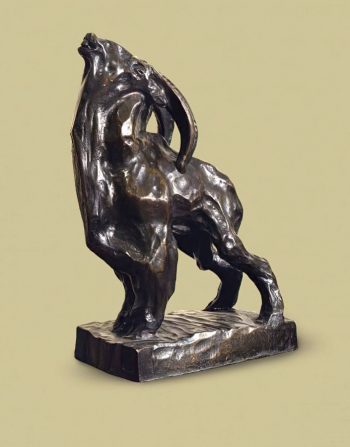 Ефимов Иван Семёнович. Горный козёл. Страсть. Бронза. 68х25,5х44. 1912. Государственный музей изобразительных искусств Республики Татарстан.