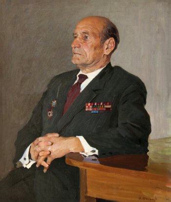 Шапаев Фёдор Васильевич. Портрет полковника Носевича. Холст, масло. 96х80. 1966. Абаканская картинная галерея имени Ф.Е.Пронских.