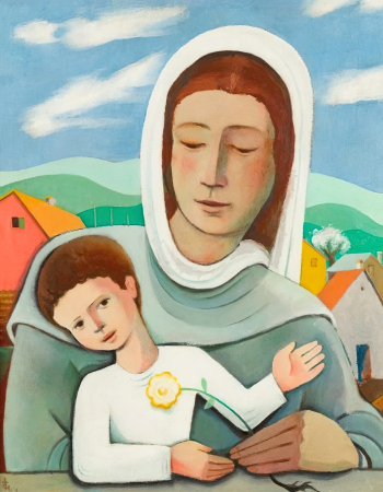Керри Хаузер. Мадонна. Доска, масло. 59х49. 1948. Частная коллекция.