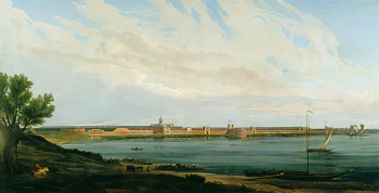Марцин Залеский. Крепость Ивангород в 1837 году. Холст, масло. 96х191. 1846. Военно-исторический музей артиллерии, инженерных войск и войск связи.