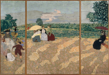 Жан Эдуар Вюйар. Публичный сад. Триптих. Холст, масло. 213х308. 1894. Музей Орсе.