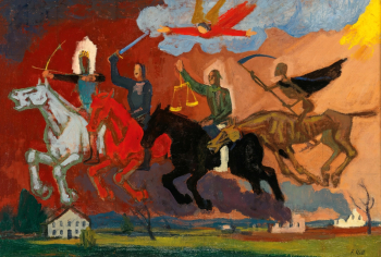 Фердинанд Китт. Четыре всадника Апокалипсиса. Холст, масло. 62х91. Частная коллекция.