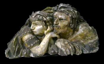 Никифорова-Кирпичникова Екатерина Дмитриевна. Кавказ. Гипс. 60х109х54. 20 век. Калужский музей изобразительных искусств.