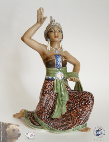 Йенс Петер Даль-Йенсен. Танец Суматры (Sumatra Dancer). Фигурка №1208. Фарфор. Частное собрание.