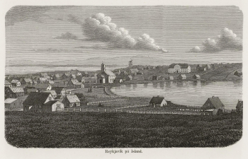 Неизвестный художник. Рейкьявик. Бумага, гравюра. 1867. Национальная библиотека Норвегии.