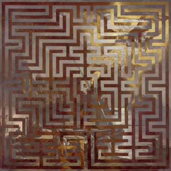 Овчинников Николай Николаевич. Лабиринт №3. Холст, масло. 200х200. 1995. Московский музей современного искусства.