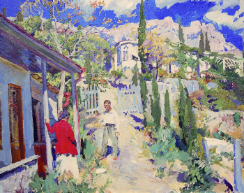 Виноградов Сергей Арсеньевич. Алупка. Крым. Холст, масло. 80х105. 1917. Государственный музей изобразительных искусств Республики Татарстан.