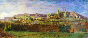 Орловский Владимир Донатович. Вид Алупкинского дворца. Холст, масло. Алупкинский государственный дворцово-парковый музей-заповедник.