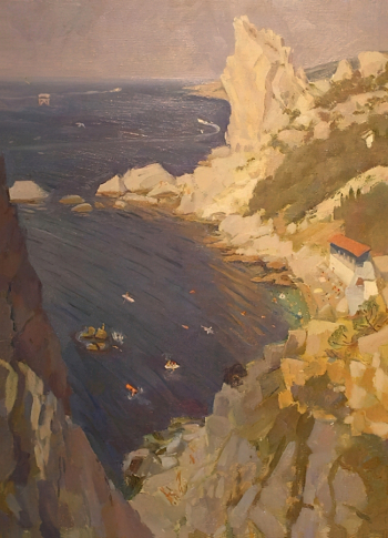 Сорокин Аркадий Михайлович. Алупка. Море. Холст, масло. 70,5х52. 1981. Историко-этнографический музей-заповедник Шушенское.