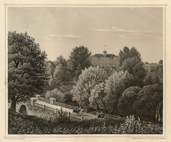 Ланге Густав Георг. Шеден в Курляндии. Бумага, офорт. 24х30,5. 1866. Государственный музей истории Санкт-Петербурга.