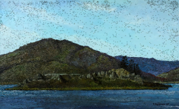 Кузаков Георгий Васильевич. Пор-Бажын. Тува. Холст, масло. 40х65. 2007. Историко-этнографический музей-заповедник Шушенское.