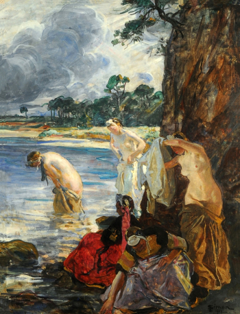 Люсьен Симон. Купальщицы. Холст, масло. 110х87. 1909. Национальный музей изящных искусств (Буэнос-Айрес).