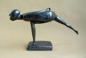 Дронов Михаил Викторович. Конькобежец. Бронза, литьё. 24х14х43. 1997. Белгородский государственный художественный музей.