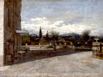 Боголюбов Алексей Петрович. Ницца. Доска, масло. 25х34. 1889. Саратовский государственный художественный музей имени А.Н.Радищева.