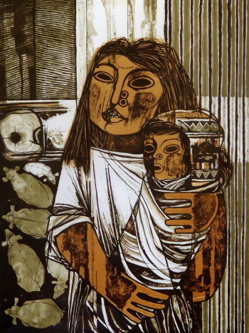 Гил Имана Гаррон. Без названия. Бумага, литография. 66х50. 1972. Частная коллекция.