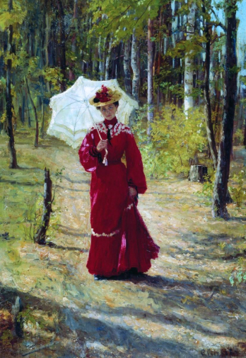 Сычков Федот Васильевич. Женский портрет. Холст, масло. 136х96. 1903. Мордовский республиканский музей изобразительных искусств имени С.Д.Эрьзи.