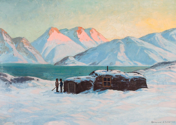 Эмануэль Петерсен. Гренландский пейзаж. Холст, масло. 38х53. 1921. Частная коллекция.