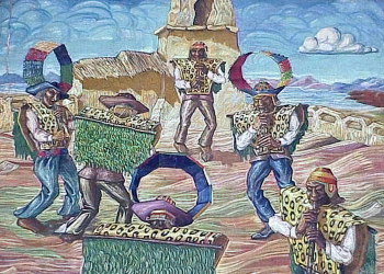 Алехандро Марио Илланес. Хена-Хенас (Флейтисты). Холст, масло. 1937. Частная коллекция.