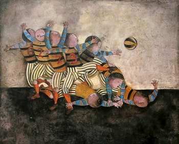 Грасьела Родо Буланже. Команда. Холст, масло. 58,4х72,4. 1978. Частная коллекция.