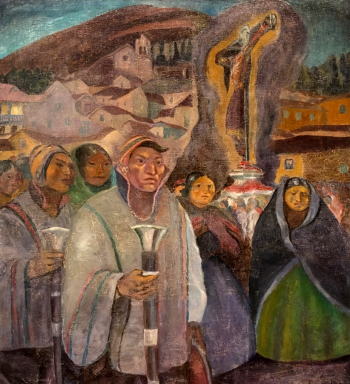 Хосе Сабогаль Диегес. Процессия. Холст, масло. 111,8х102,2. 1932. Частная коллекция.