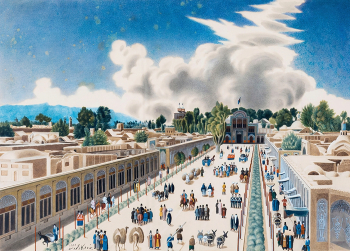 Махмуд Хан Малкулшра. Дворец Голестан. Бумага, акварель, гуашь. 1871. Дворец Голестан.
