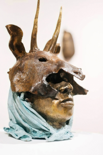 Хуан Бустиллос. Голова индейца в шлеме. Собрание автора.