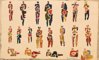 Тед Карраско. Без названия. Бумага, акварель. 1963. Частная коллекция.