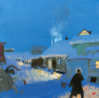 Дугаржапов Бато Дугарович. В сумерках. Холст, масло. 60х60. Собрание автора.