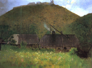 Шимон Холлоши. Замок Хуст. Холст, масло. 145,5х196,5. 1896. Окружной музей (Бая-Маре).