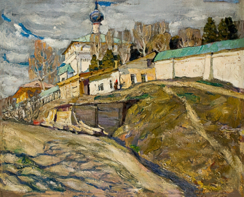 Исупов Алексей Владимирович. Монастырь. Холст, масло. 72х89,5. 1910. Вятский художественный музей имени В.М. и А.М.Васнецовых.