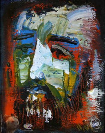 Григорян Юрий Суренович. Автопортрет. Холст, масло. 25х20. 2003. Авторское собрание.