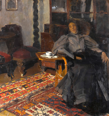 Головин Александр Яковлевич. Портрет Е.Н.Виллиам. Холст, масло. 144,5х136,5. 1890-1895. Государственная Третьяковская галерея.