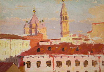 Никулин Андрей Осипович. Митрофановская церковь. Петроград. Холст, масло. 22,6х32,6. 1910-е. Государственный художественный музей Алтайского края.