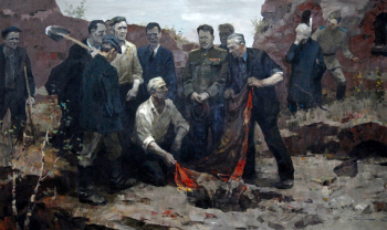 Пентешин Иван Мильевич. Знамя Брестской крепости. Холст, масло. 120х200. 1965. Городской музей (Ангарск).